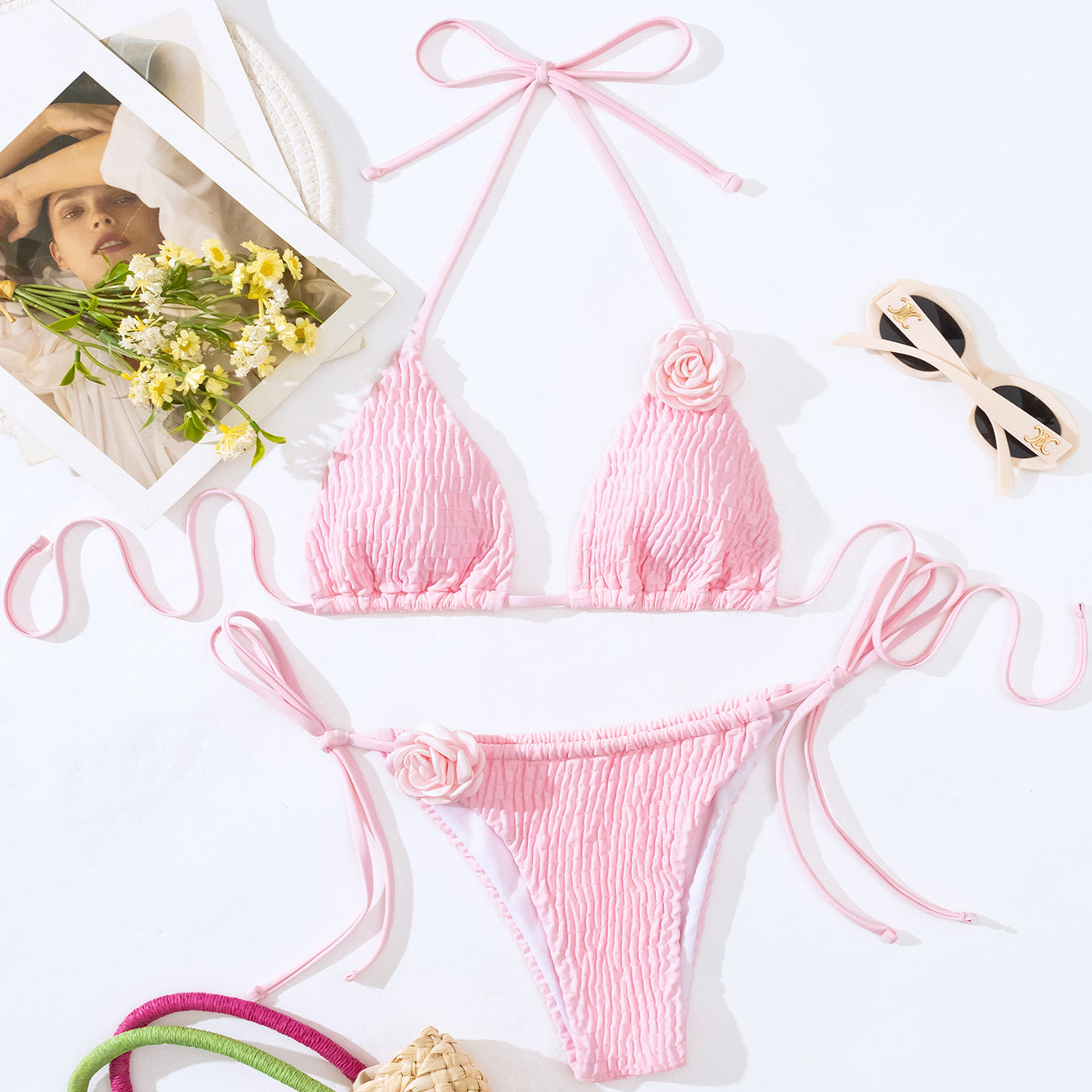 Set Bikini 3D con Fiori